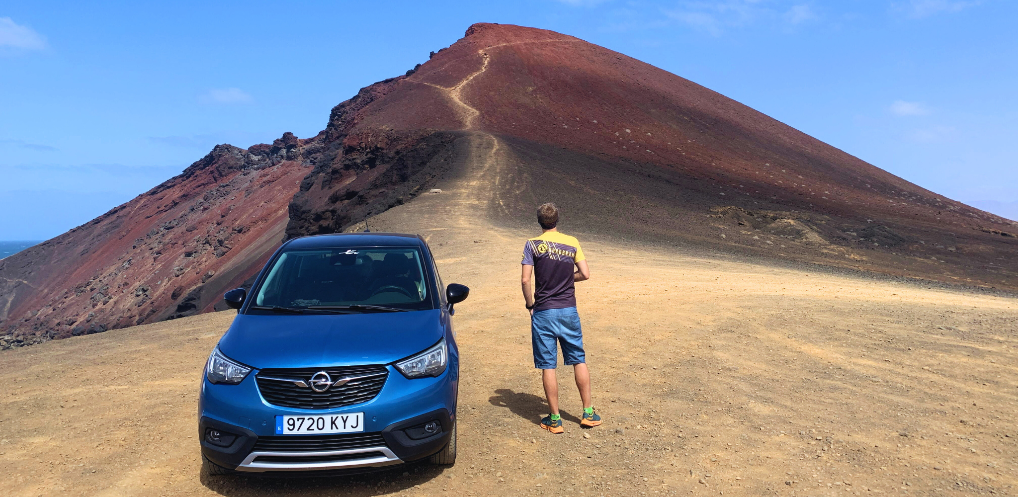 MapRiot creator admiring a mountain in Spain.